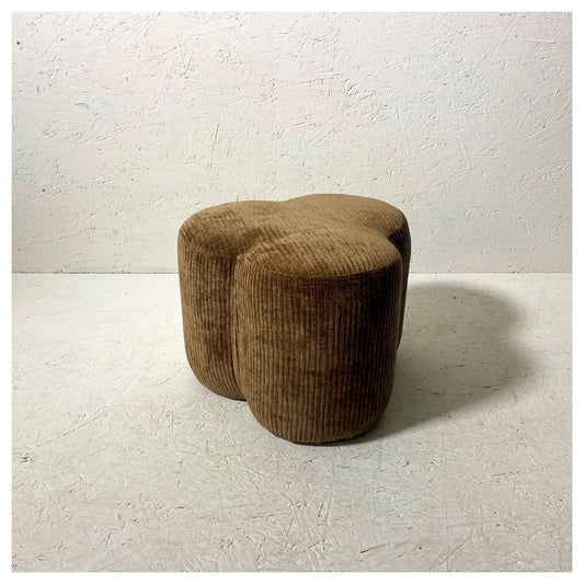 Toffee corduroy pouffe