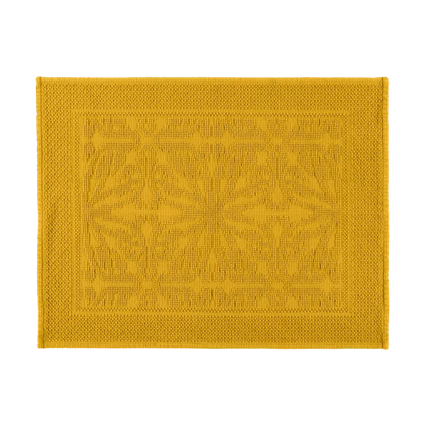 Ochre sculpted hamman bath mat.