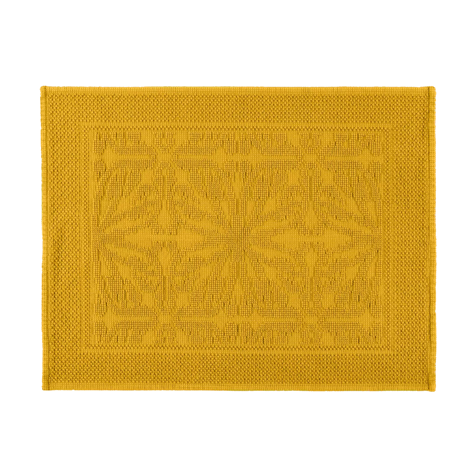 Ochre sculpted hamman bath mat.