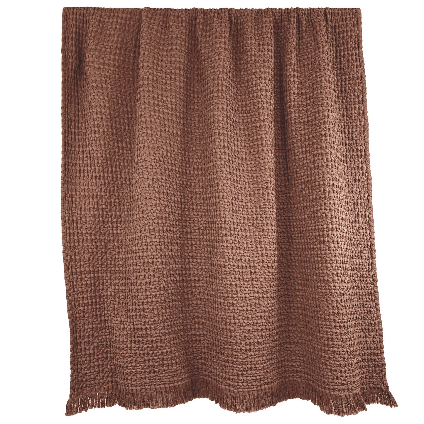 Stonewashed Waffle Cotton Throw & Bedspread