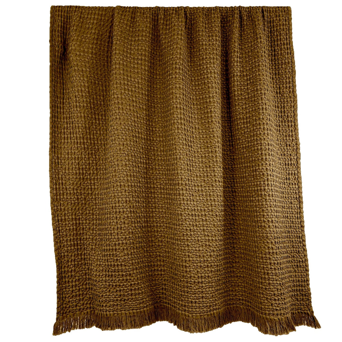 Stonewashed Waffle Cotton Throw & Bedspread