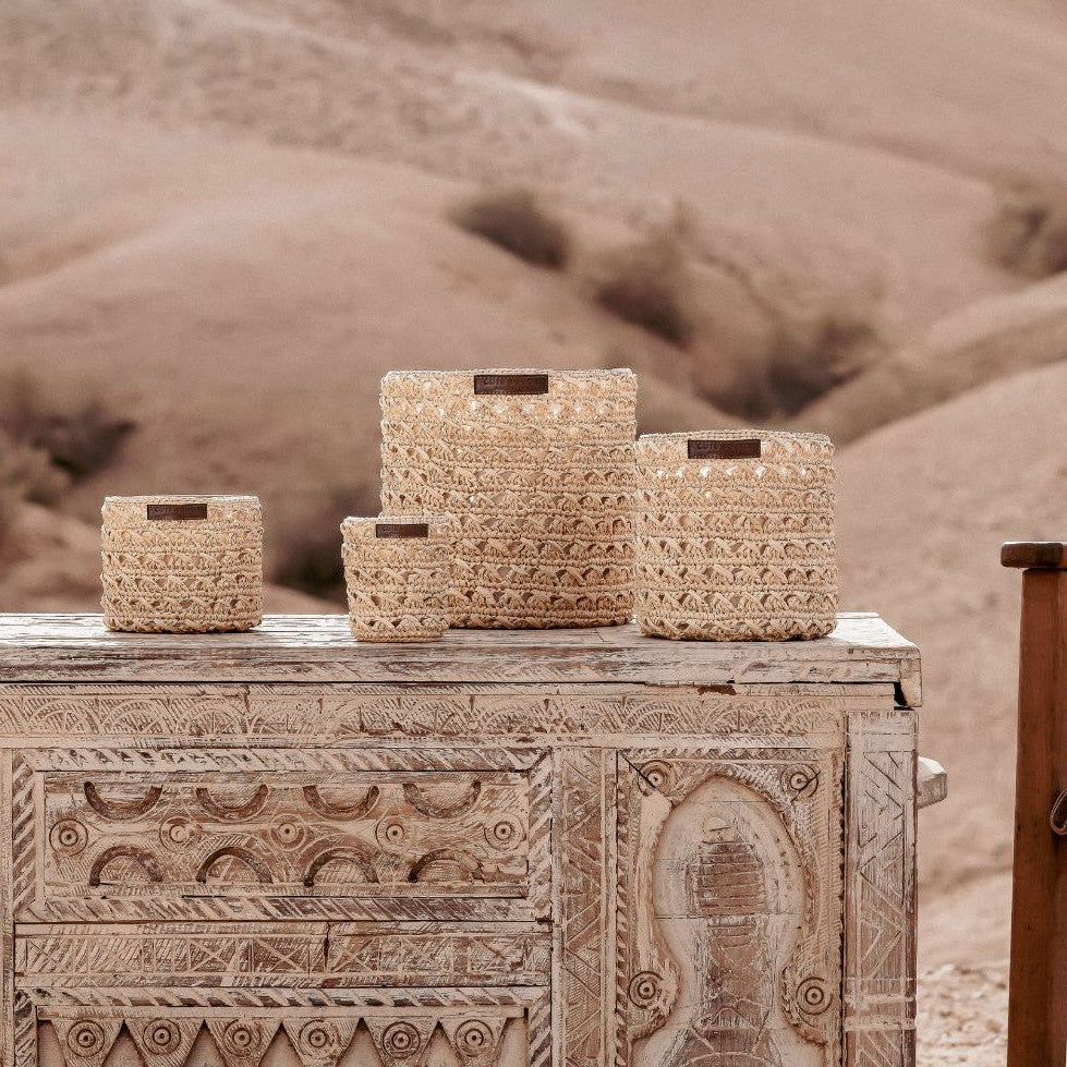 Zina raphia candle with oriental fragrance