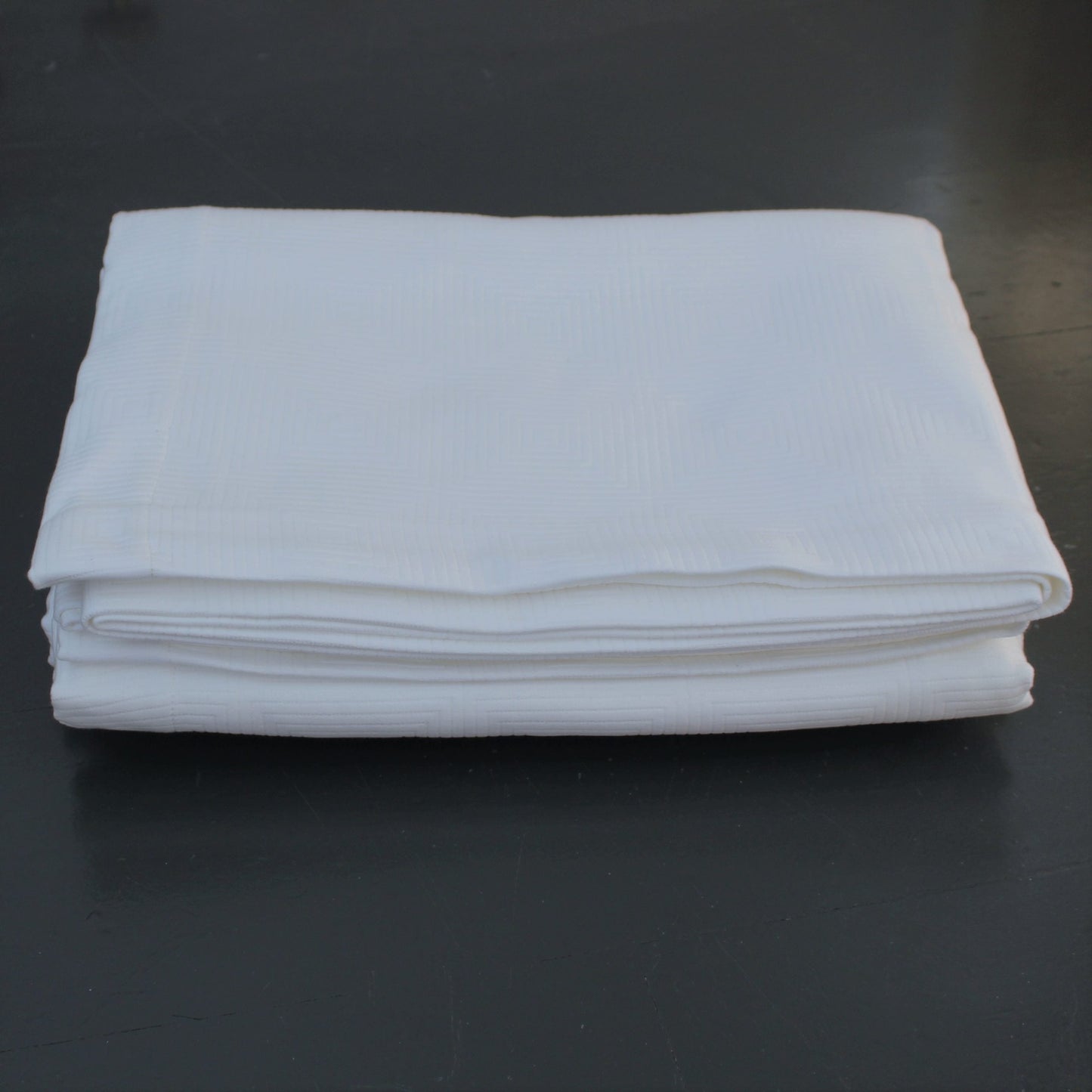 Berlin Mercerised Cotton Bedspread White Folded