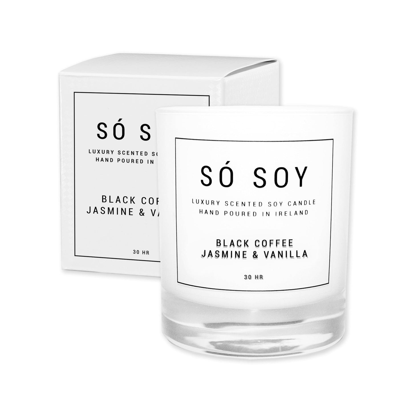 Só Soy Scented Candle Black Coffee, Jasmine and Vanilla Candle