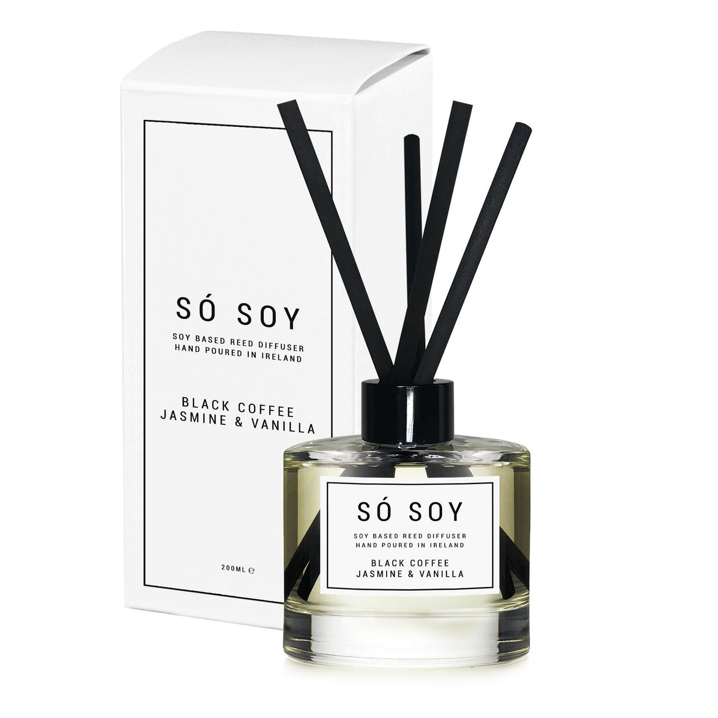 Só Soy Reed Diffuser Black Coffe, Jasmine and Vanilla