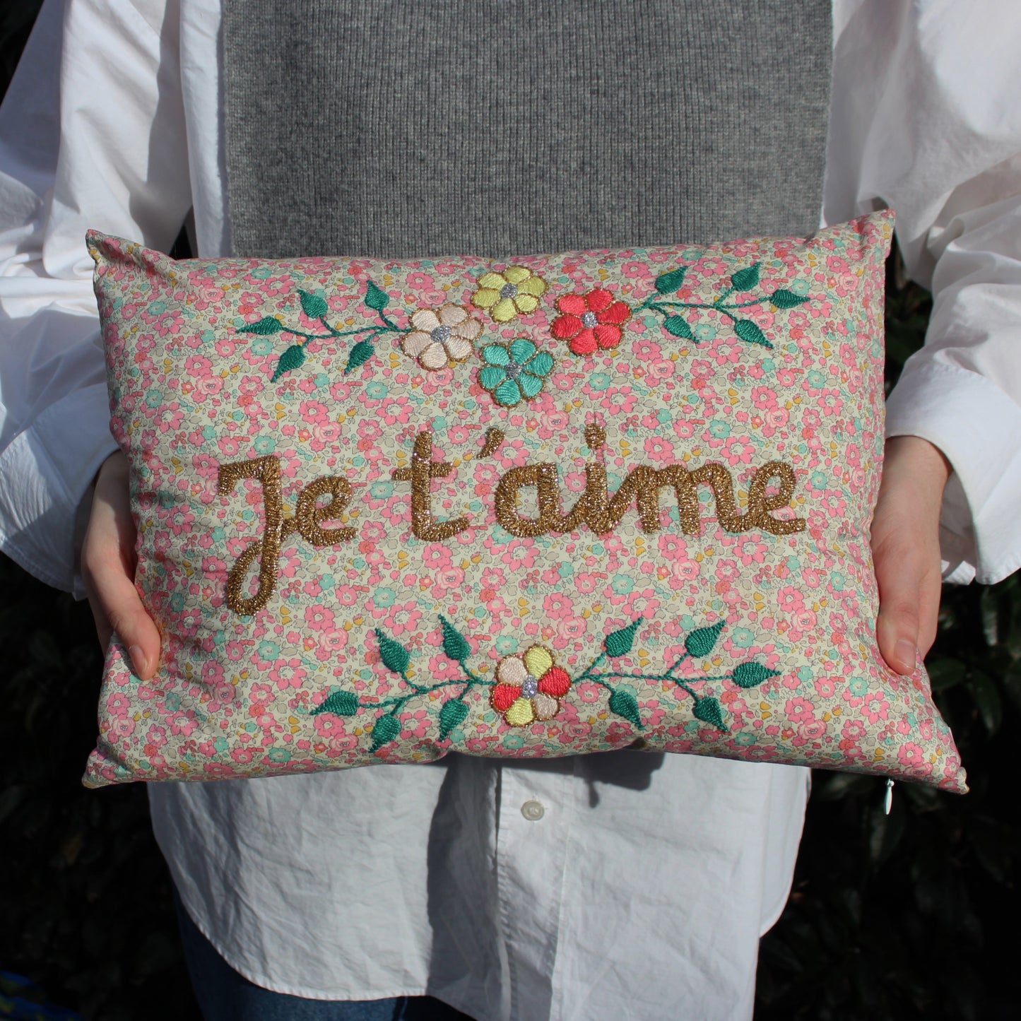Hand Embroidered Cushion
