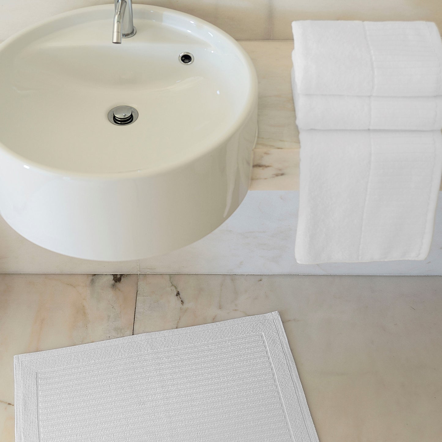 Classic Hotel Toweling Mat in Bathroom