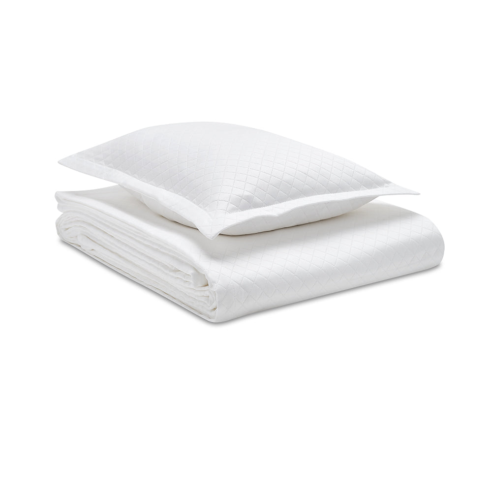 Clifton Matelasse Boudoir Cushion White