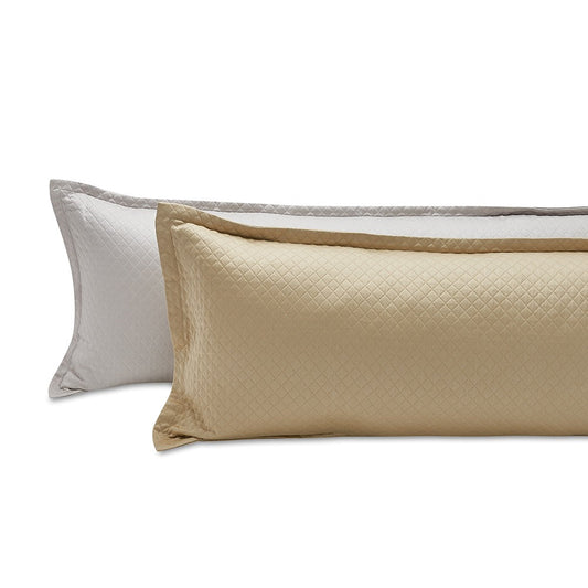 Clifton Matelasse Lumber Cushion in Sable and Silver