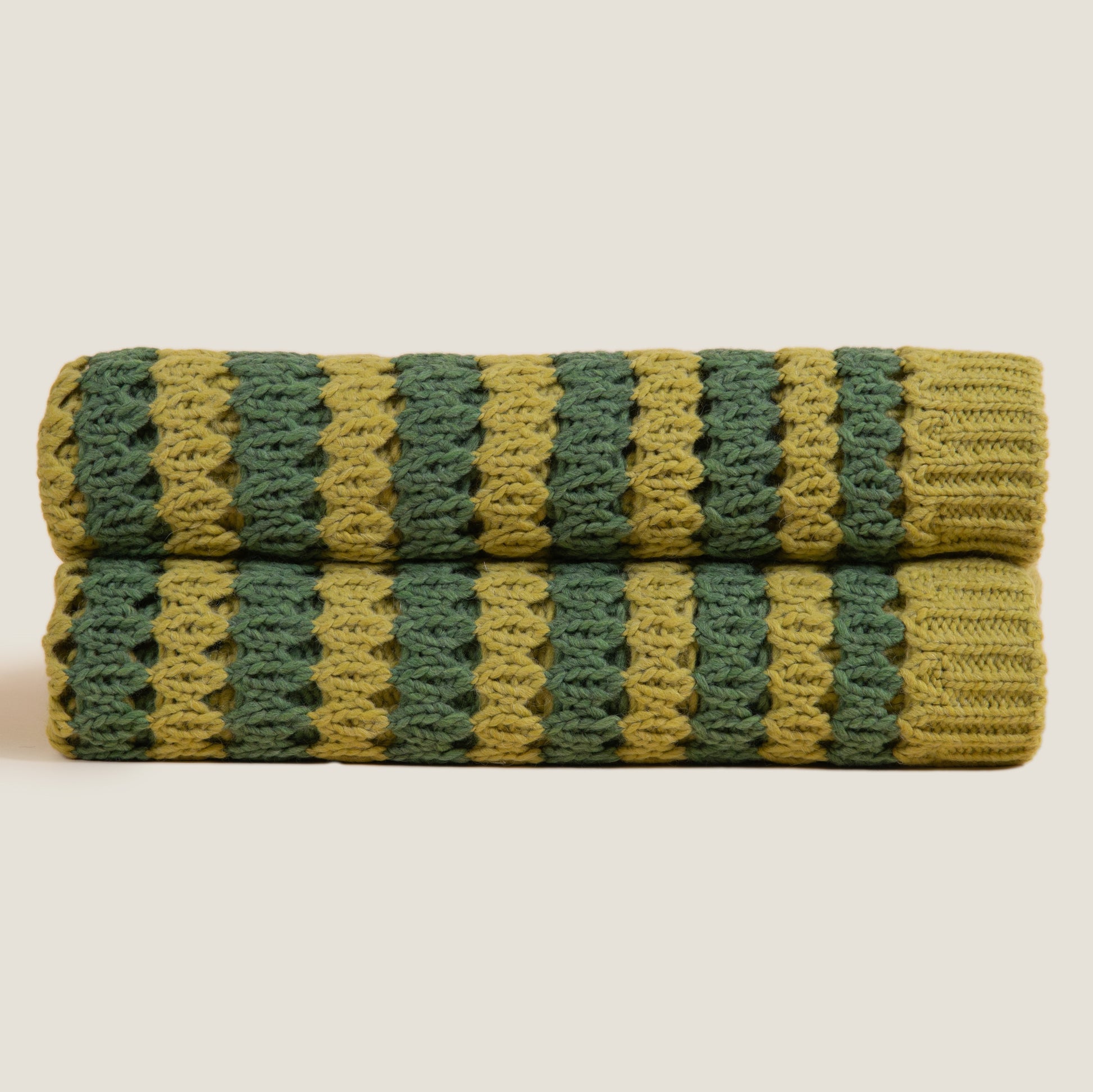 Confetti Crochet Throw Green Pile