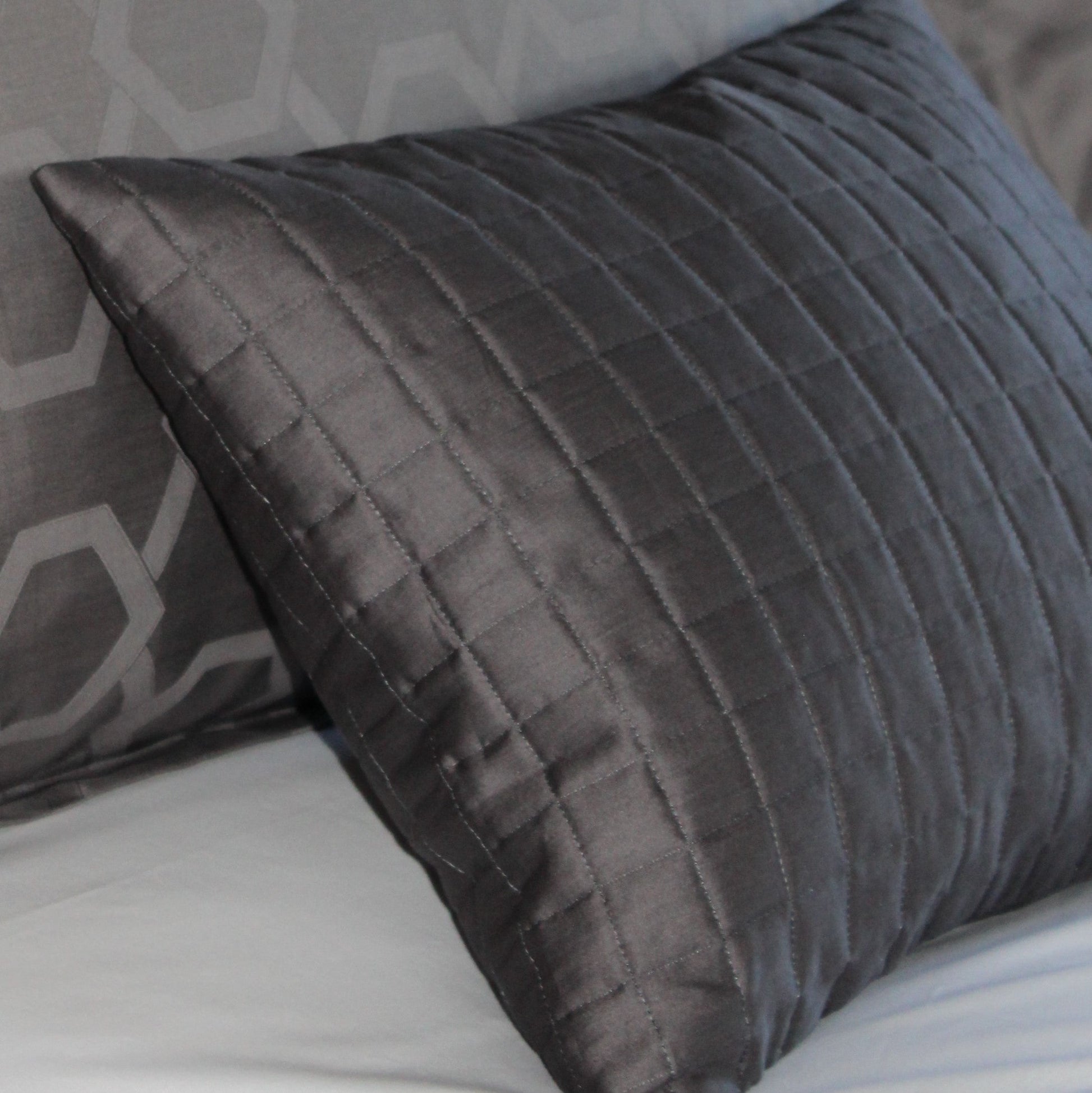 Fleet Cushion Charcoal Grey Lifestyle Close Up