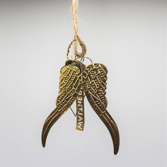 Hanging Angel Wings Decoration Front