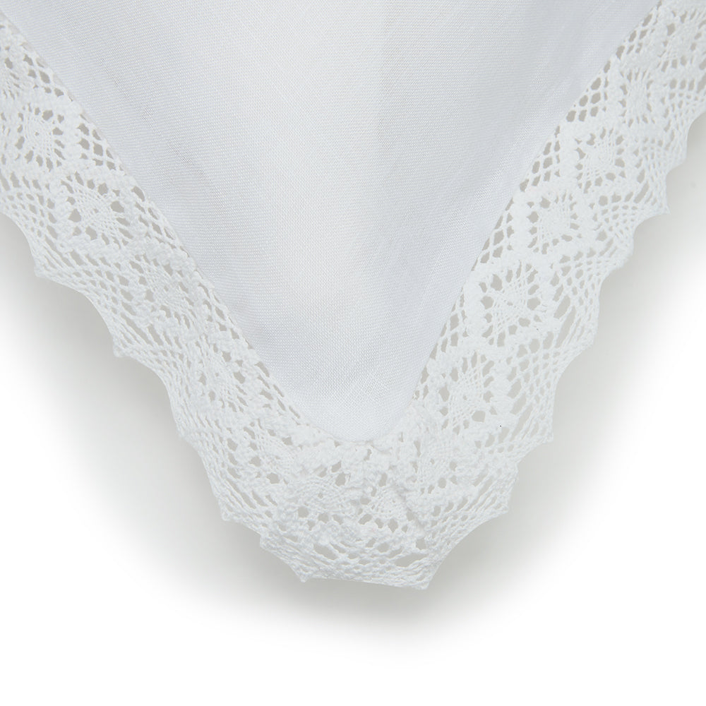 Hanover Lace White Pillow Detail