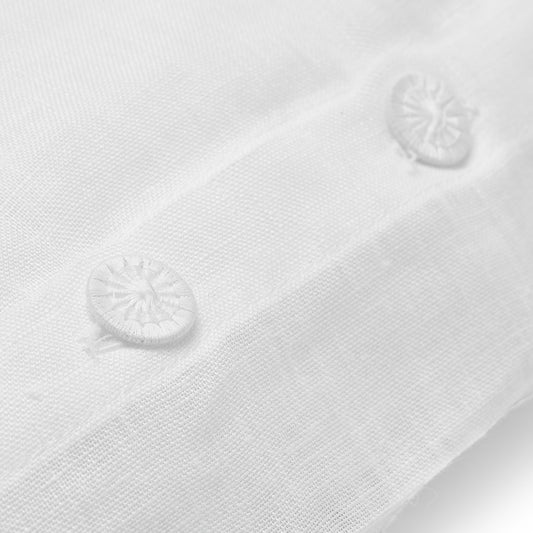 Hanover Pure Linen White Dorset Button Detail