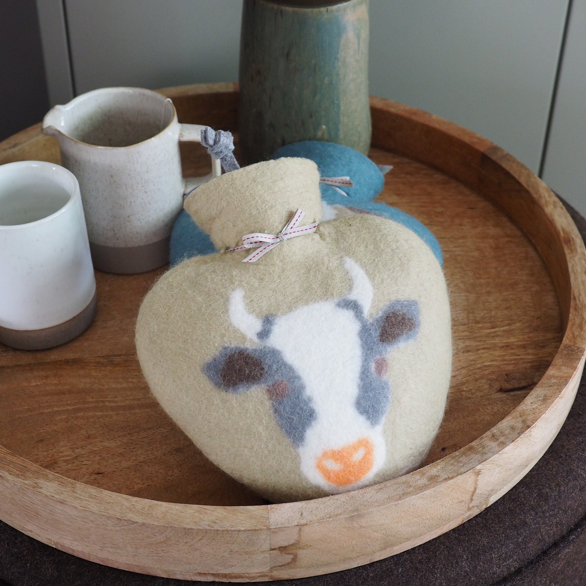 Heart Shaped Hot Water Bottle Cow Lifestyle