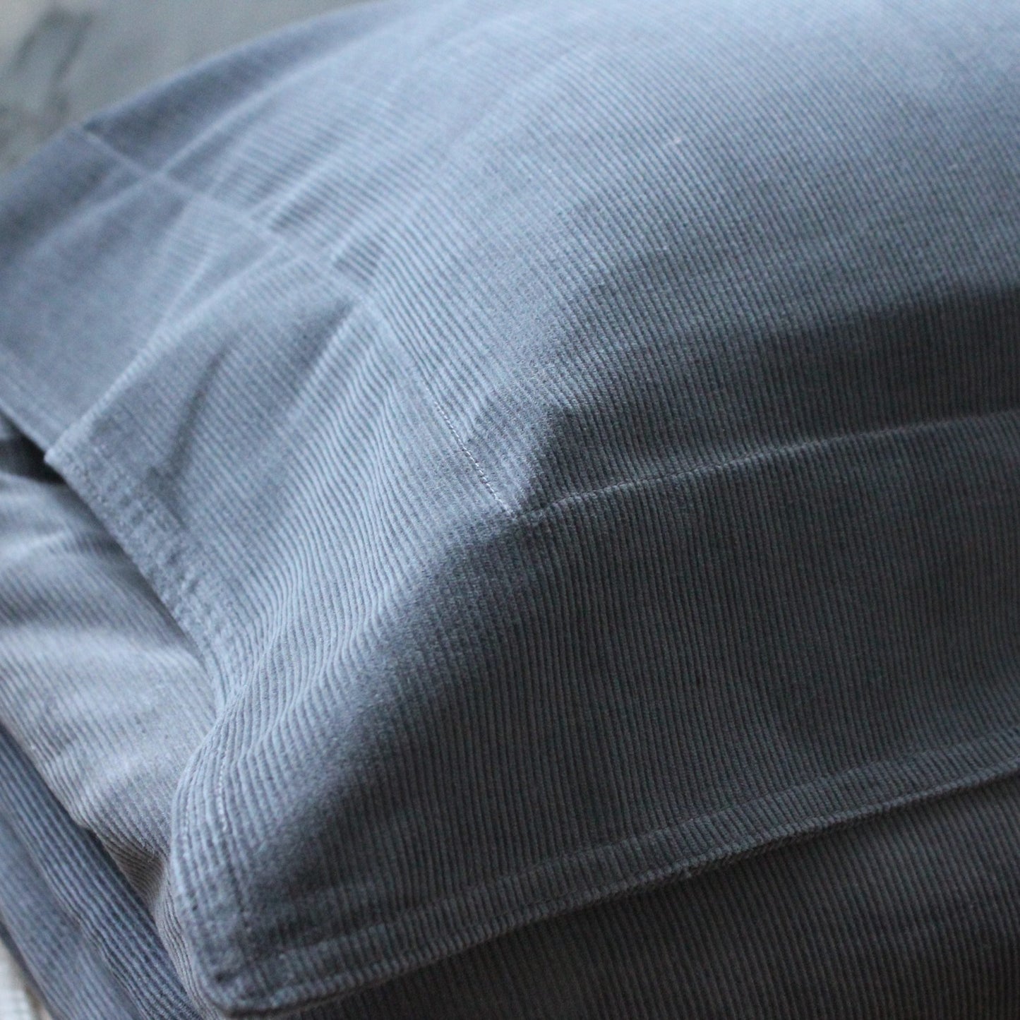 Vancouver Corduroy Boudoir Pillow Grey