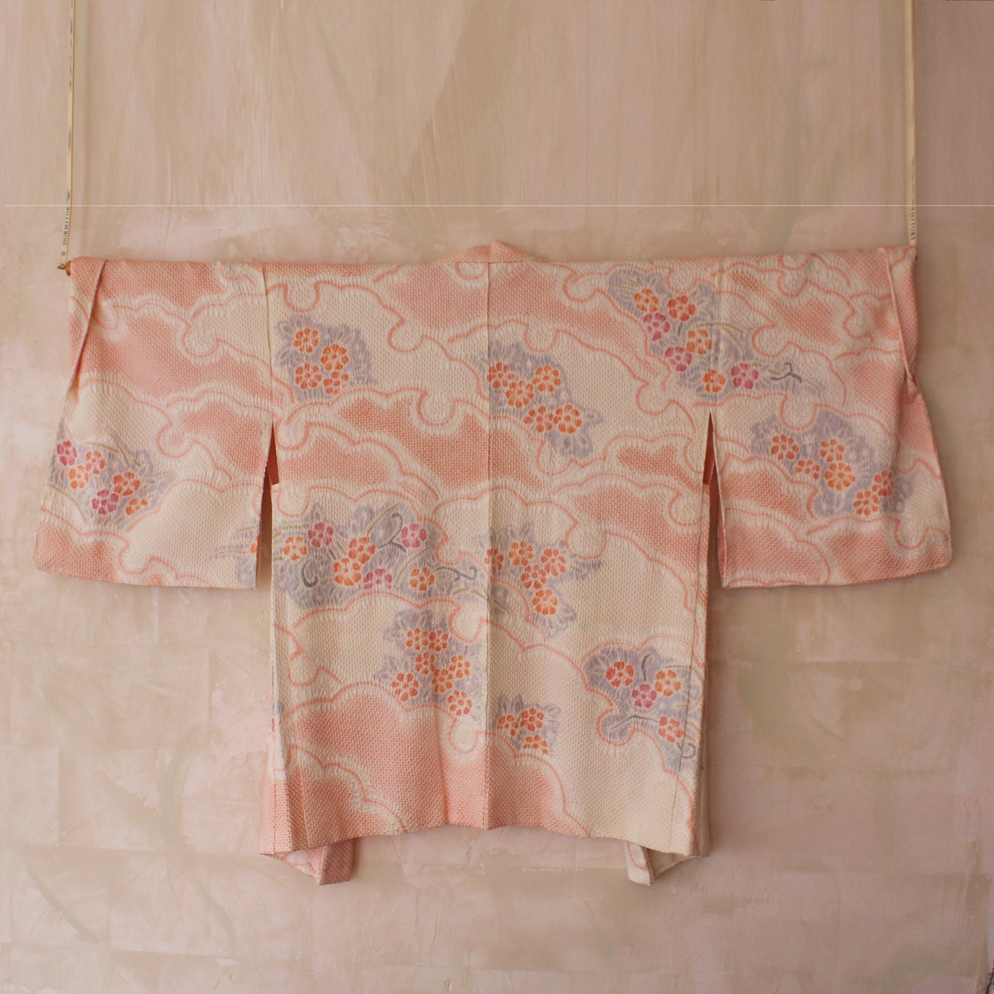 Vintage Silk Pink Blossom Clouds Haori