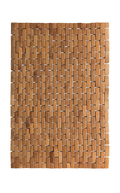 Mosaic Bamboo Bath Mat