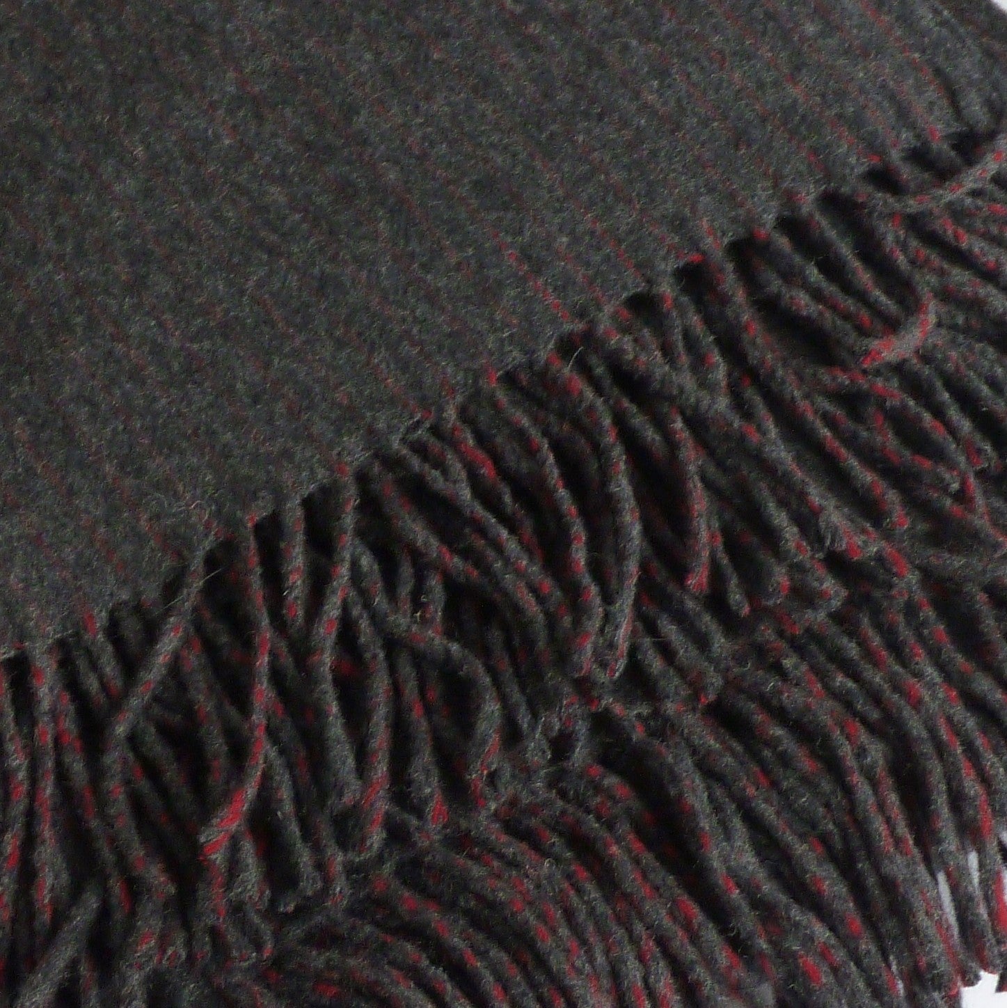 Pinstripe Wool Throw Close Up